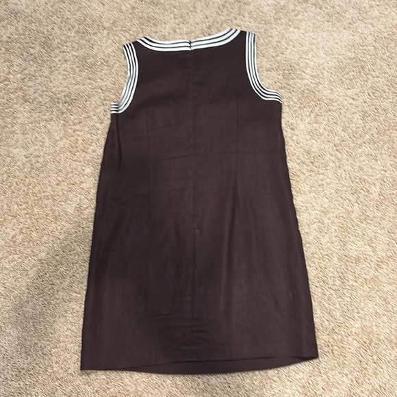 Michael Kors Brown linen dress with white piping - Picture 4 of 7